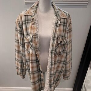 Plaid Sherpa-Lined Women's Jacket